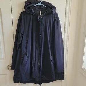 Lululemon Athletica Black Hooded Rain Jacket